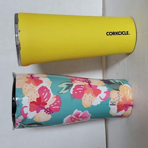 Corkcicle 24 oz Yellow  Hydraflow 30 oz Capri Floral Travel Tumbler Cold CUP - Picture 15 of 15